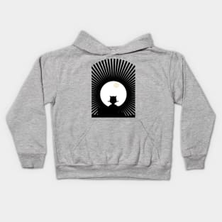 Cat at midnight Kids Hoodie